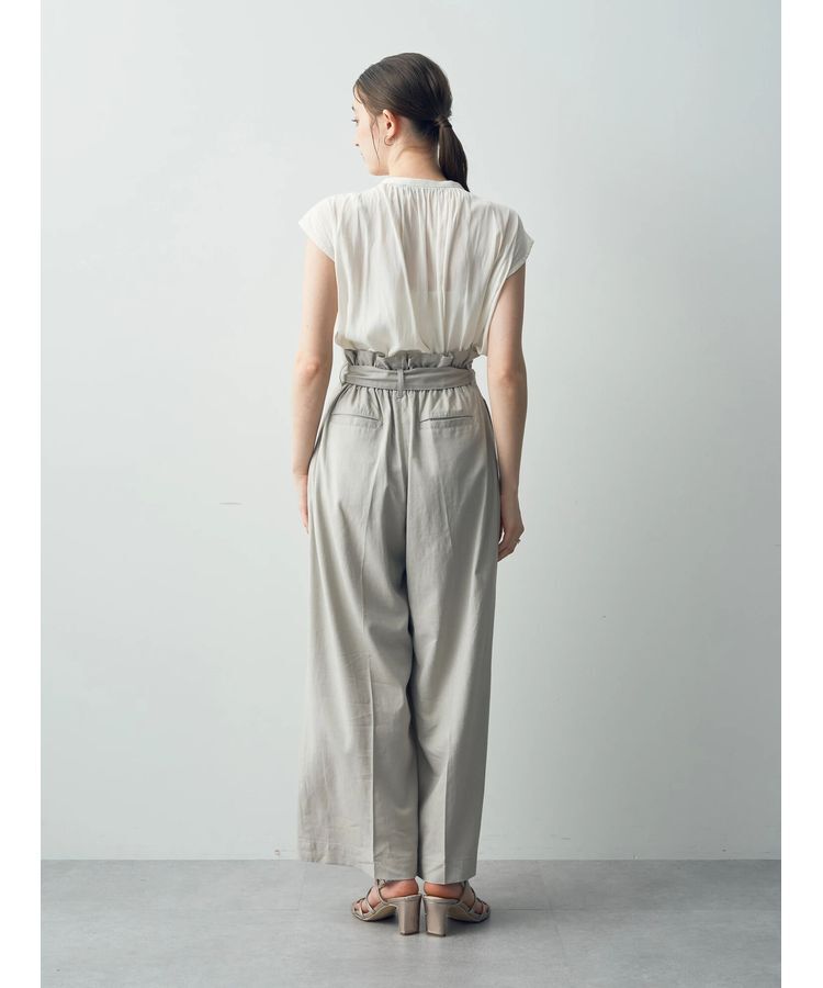 YECCA VECCA「ハイウエストリボンワイドパンツ」|その他|