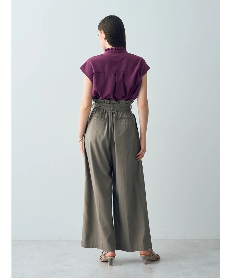 YECCA VECCA「ハイウエストリボンワイドパンツ」|その他|