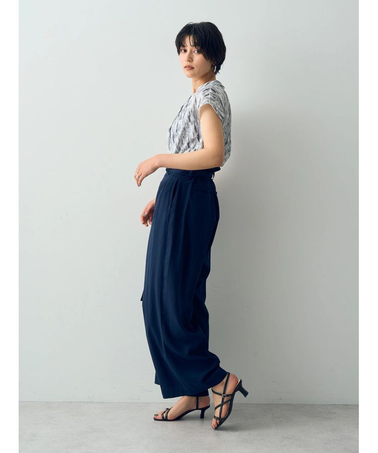 YECCA VECCA「ハイウエストリボンワイドパンツ」|その他|