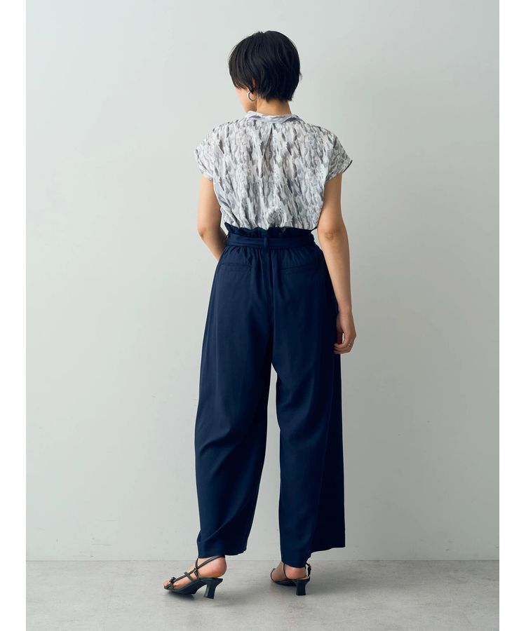 YECCA VECCA「ハイウエストリボンワイドパンツ」|その他|