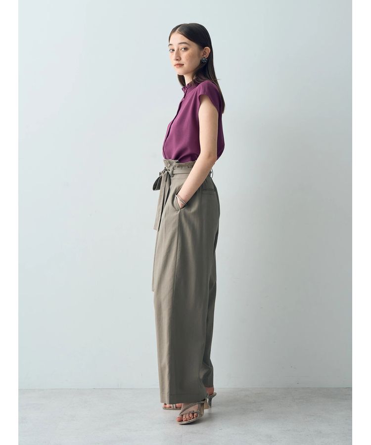 YECCA VECCA「ハイウエストリボンワイドパンツ」|その他|