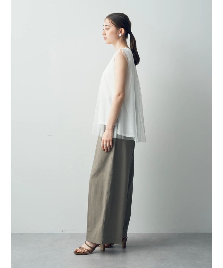 YECCA VECCA「ハイウエストリボンワイドパンツ」|その他|