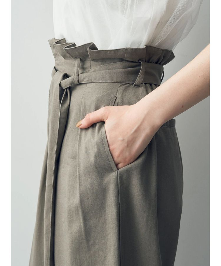 YECCA VECCA「ハイウエストリボンワイドパンツ」|その他|