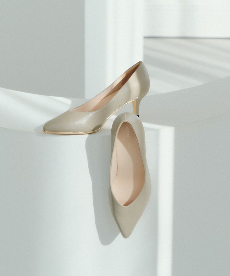 YECCA VECCA「メタルラインパンプス」|パンプス|Beige