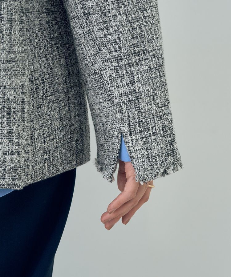 YECCA VECCA「金釦ツイードジャケット」|テーラードジャケット|