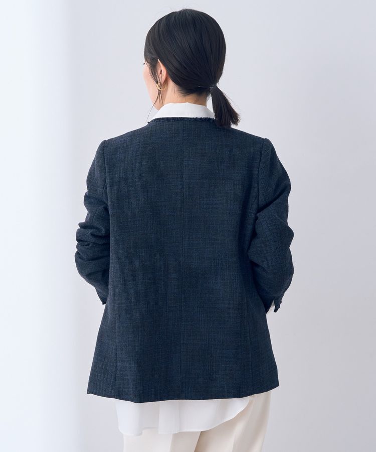 YECCA VECCA「金釦ツイードジャケット」|テーラードジャケット|