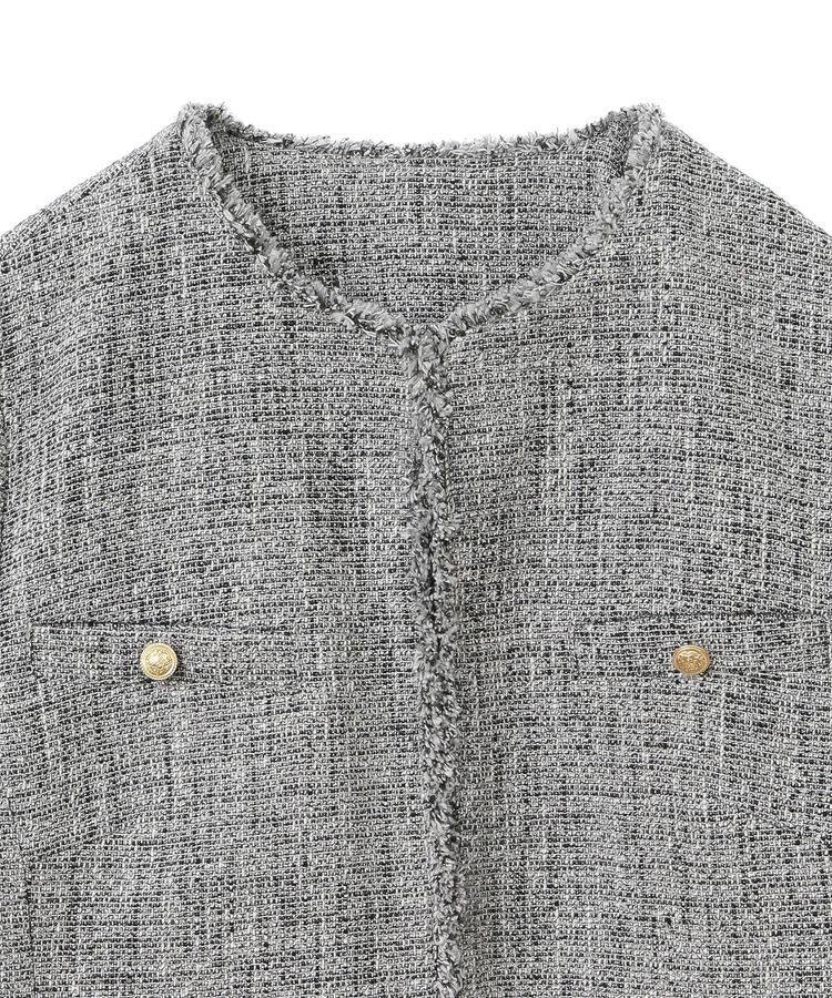 YECCA VECCA「金釦ツイードジャケット」|テーラードジャケット|