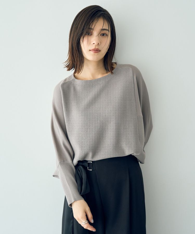 YECCA VECCA「リブMIXドルマンニット」|ニット・セーター|
