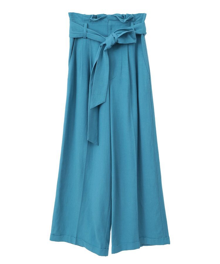 YECCA VECCA「ベルテッドリネン混ワイドパンツ」|その他|