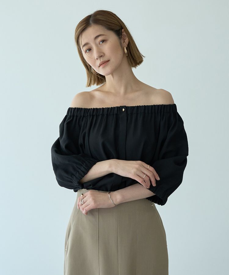 YECCA VECCA「2wayギャザーブラウス」|シャツ・ブラウス|