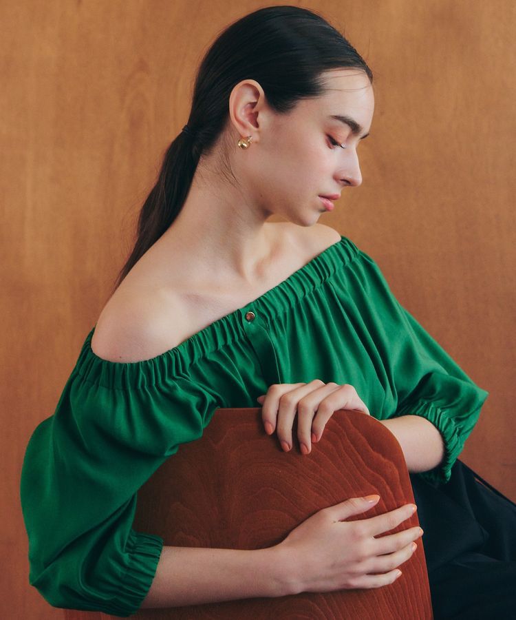 YECCA VECCA「2wayギャザーブラウス」|シャツ・ブラウス|