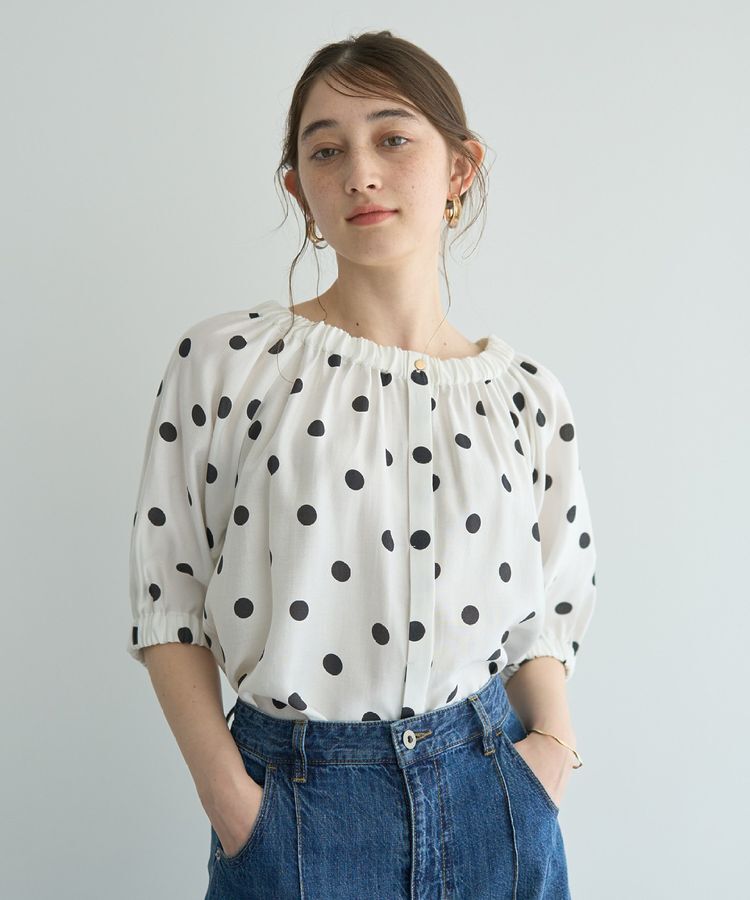 YECCA VECCA「2wayギャザーブラウス」|シャツ・ブラウス|