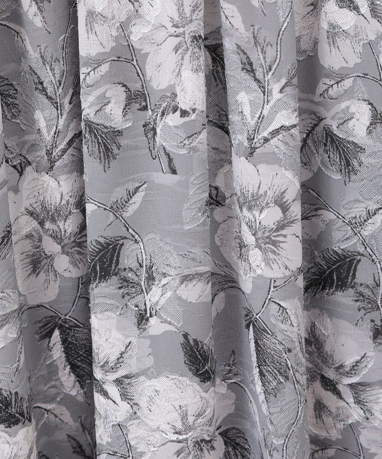 YECCA VECCA「シアージャガードフラワー柄ワンピース」|ワンピース|