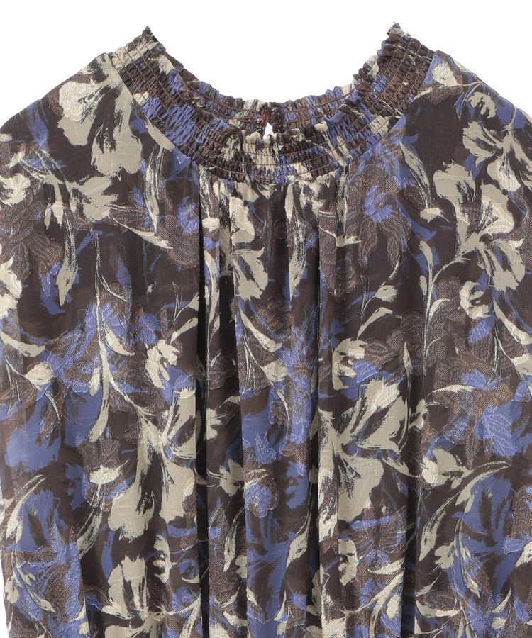 YECCA VECCA「シアージャガードフラワー柄ワンピース」|ワンピース|