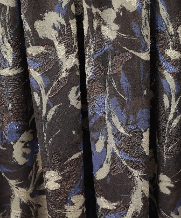 YECCA VECCA「シアージャガードフラワー柄ワンピース」|ワンピース|