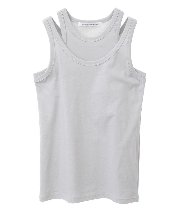 GARAGE OF GOOD CLOTHING「【日本製】天竺レイヤードタンクトップ」|Tシャツ・カットソー|