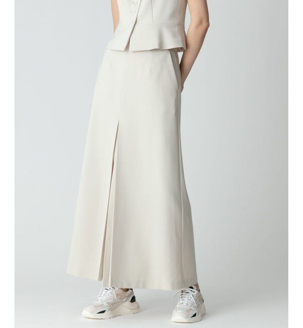 allureville「【セットアップ対応可能】ギャバダブルスリットスカート」|スカート|