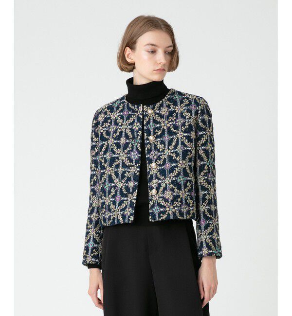 LOULOU WILLOUGHBY「【LOULOU WILLOUGHBY】MALHIA KENTラメジャガード ジャケット」|その他|