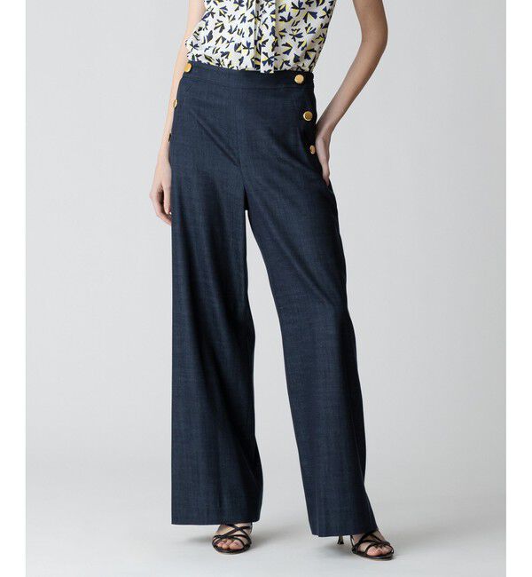 allureville「デニムライクマリンパンツ」|チノ|ネイビー