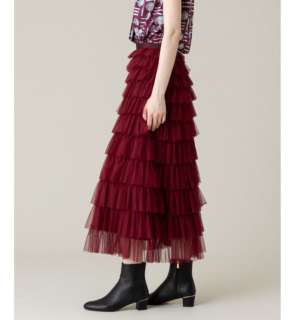 LOULOU WILLOUGHBY「【LOULOU WILLOUGHBY】ティアードチュールスカート」|スカート|