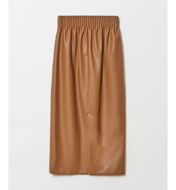 allureville「ウエストタックフェイクレザースカート」|タイト|