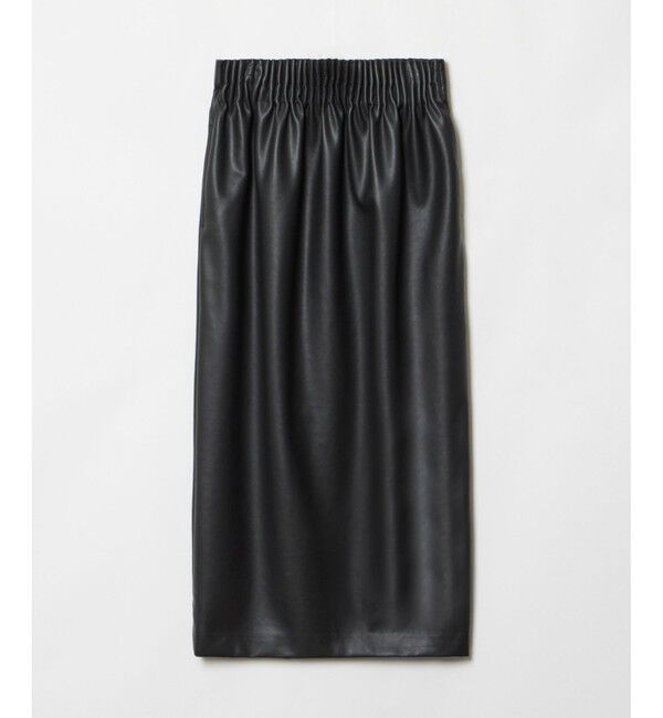 allureville「ウエストタックフェイクレザースカート」|タイト|