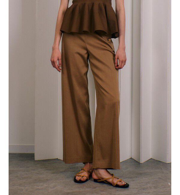 allureville「◇ デニムライクマリンパンツ」|サルエル|キャメル