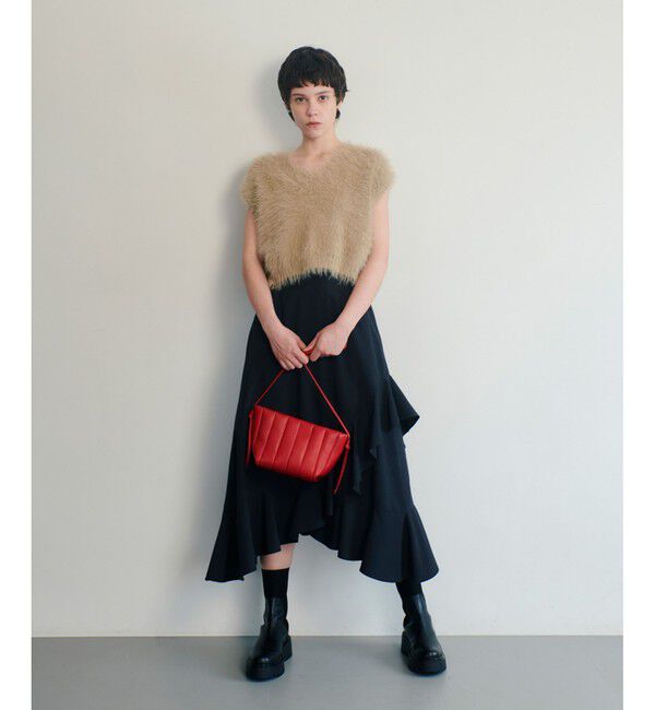 allureville「ラッフルズマーメイドスカート」|スカート|ブラック