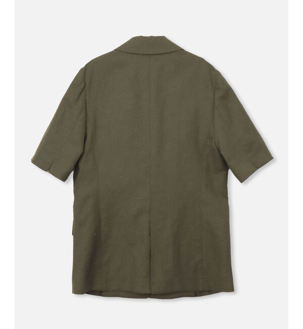 allureville「◇リネンコンシャークスキンハーフスリーブジャケット」|テーラードジャケット|