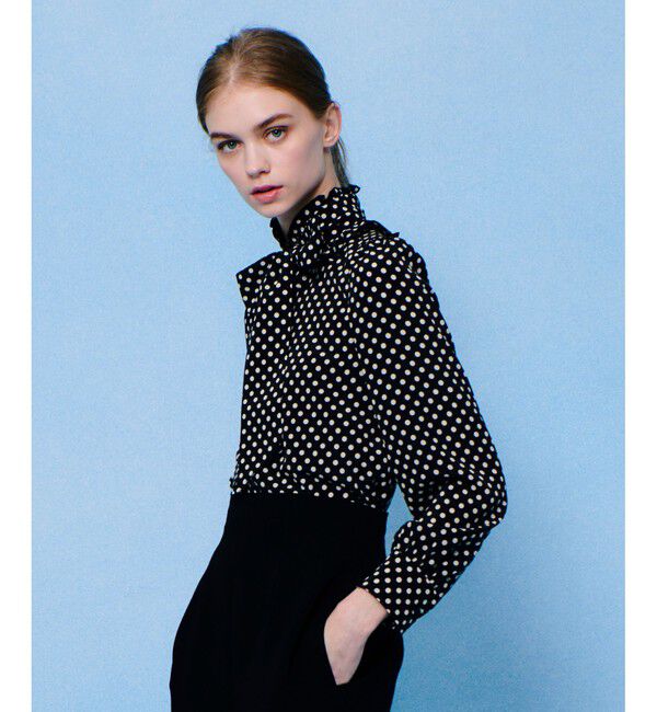 LOULOU WILLOUGHBY「【LOULOU WILLOUGHBY】◇デシンドットフリルボウタイブラウス」|シャツ・ブラウス|