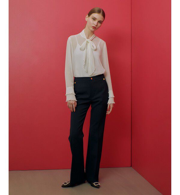 LOULOU WILLOUGHBY「【LOULOU WILLOUGHBY】プリーツリボンブラウス」|シャツ・ブラウス|