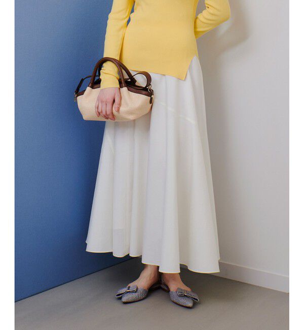 allureville「オーガンジー切替フレアスカート」|スカート|