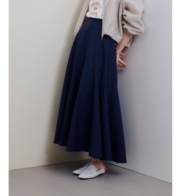 allureville「オーガンジー切替フレアスカート」|スカート|