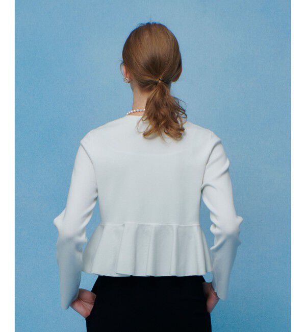 LOULOU WILLOUGHBY「【LOULOU WILLOUGHBY】レースレイヤーペプラムカーディガン」|カーディガン|