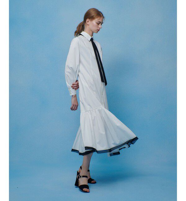 LOULOU WILLOUGHBY「【LOULOU WILLOUGHBY】メモリーツイルティアードシャツワンピース」|ワンピース|