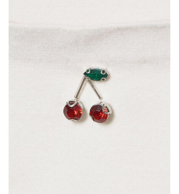 LOULOU WILLOUGHBY「【LOULOU WILLOUGHBY】ＣＨＥＲＲＹビジューＰＯＬＯ」|ポロシャツ|