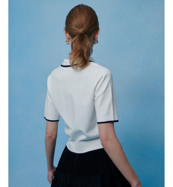 LOULOU WILLOUGHBY「【LOULOU WILLOUGHBY】ＣＨＥＲＲＹビジューＰＯＬＯ」|ポロシャツ|