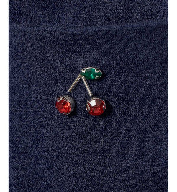 LOULOU WILLOUGHBY「【LOULOU WILLOUGHBY】ＣＨＥＲＲＹビジューＰＯＬＯ」|ポロシャツ|