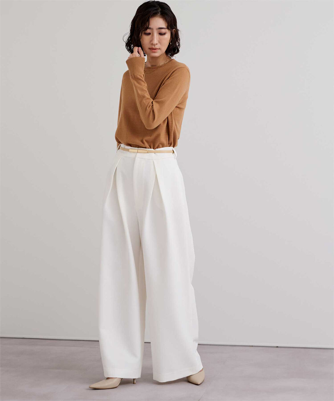 ur's「カシミヤタッチクルーネックニットトップス」|ニット・セーター|