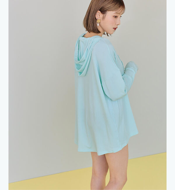 SEA DRESS「オーバーシルエットラッシュパーカープルオーバー」|ビキニトップス|