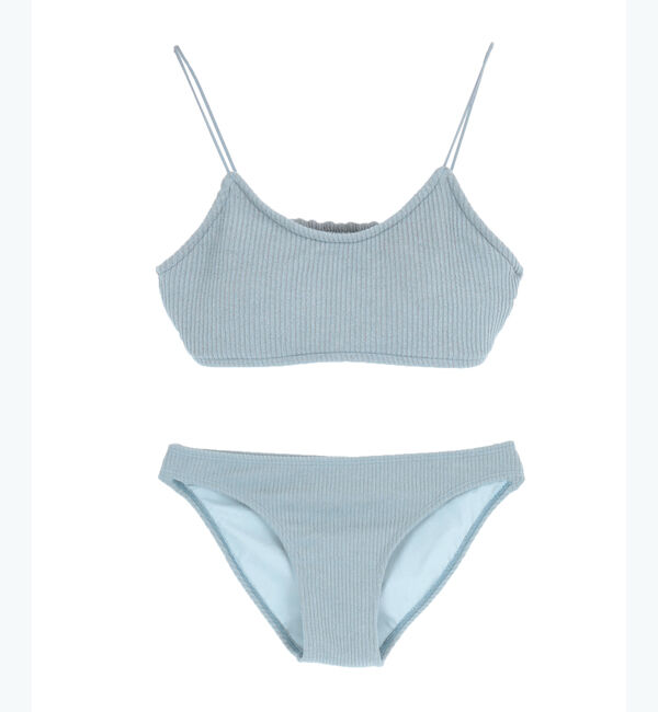 SEA DRESS「リブニットシンプルデザインビキニ/水着」|ビキニ|ライトブルー