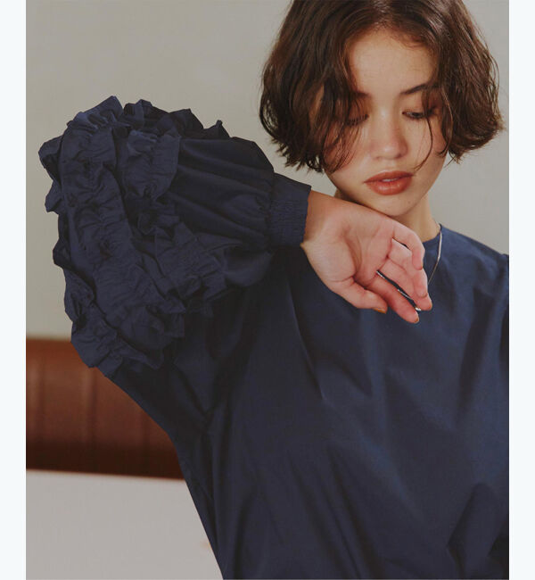 titivate「袖ﾌﾘﾙﾃﾞｻﾞｲﾝｷﾞｬｻﾞｰﾌﾞﾗｳｽ」|シャツ・ブラウス|