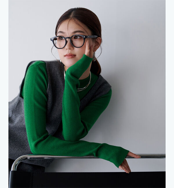 ur's「【影山カレンさんコラボアイテム】フィンガーホール付ハイネックベーシックリブニット」|ニット・セーター|