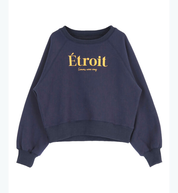 titivate「裏起毛ロゴプリントプルオーバー」|Tシャツ・カットソー|ネイビー