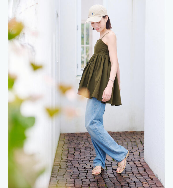 ur's「【小西翼さんコラボアイテム】カップ付撥水フレアキャミソール/ラッシュガード」|ビキニトップス|