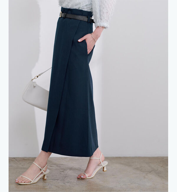 ur's「ベルト付ラップロングスカート」|スカート|