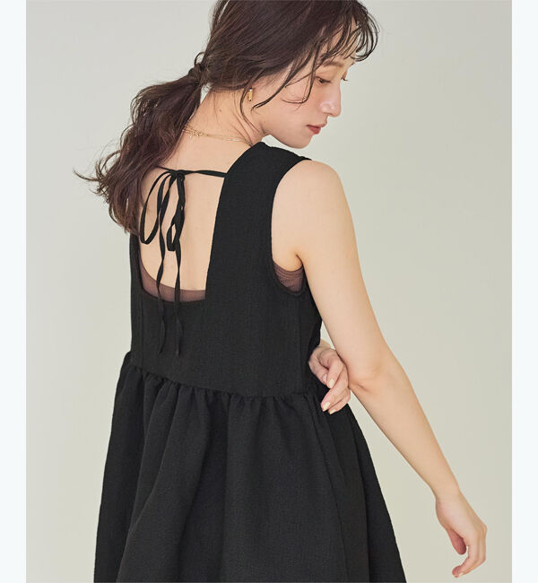 SEA DRESS「ノースリーブティアードチュニック/ラッシュガード」|コンビネゾン|