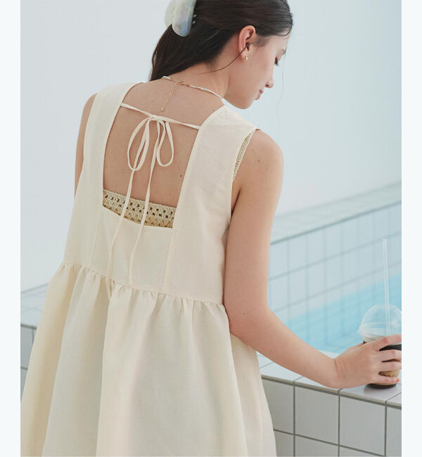 SEA DRESS「ノースリーブティアードチュニック/ラッシュガード」|コンビネゾン|