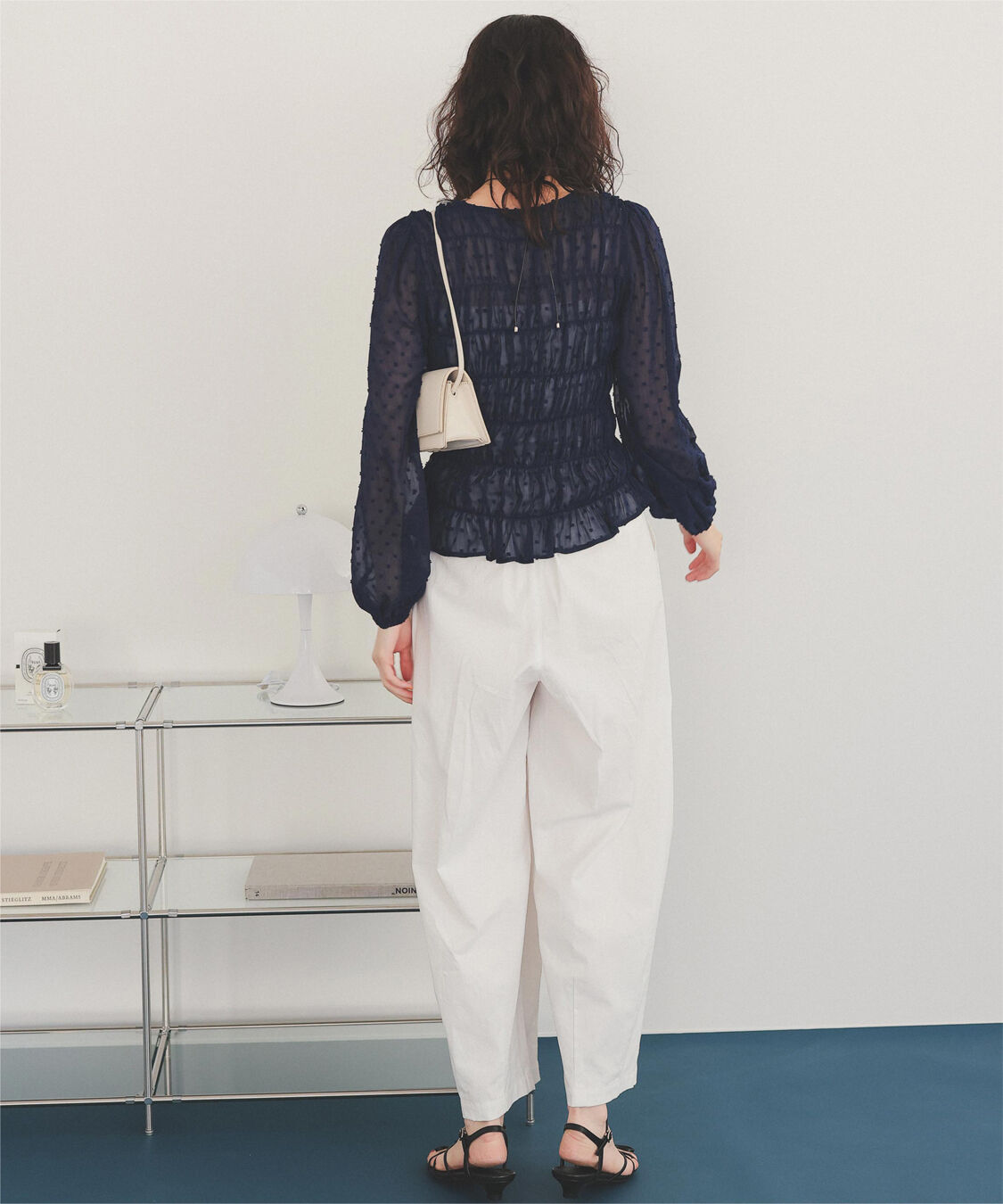 titivate「シアー楊柳ぽこぽこシャーリングトップス」|シャツ・ブラウス|