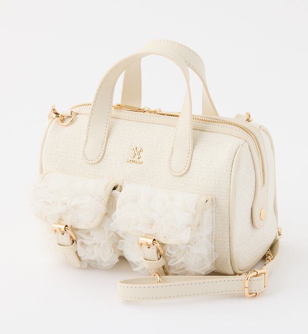  「【premiumorder】チュールポケットミニボストンバッグ」|ショルダー・メッセンジャー|